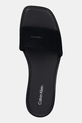Замшеві шльопанці Calvin Klein FLAT SANDAL SQUARED HF SUE чорний HW0HW02557