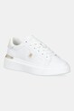 Кожени маратонки Tommy Hilfiger TH FASHION COURT SNEAKER платформа бял FW0FW08631