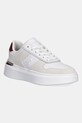 Usnjene superge Tommy Hilfiger TH FASHION COURT MIX SNEAKER Zrnato usnje bela FW0FW08632