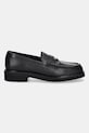 Kožené mokasíny Tommy Hilfiger CREST SQUARISH TOE PENNY LOAFER FW0FW08633 čierna AW25