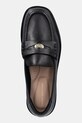 Usnjeni mokasini Tommy Hilfiger CREST SQUARISH TOE PENNY LOAFER črna FW0FW08633