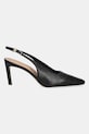 Tommy Hilfiger stilettos de piele SQUARED TOE HIGH HEEL SLINGBACK FW0FW08636 negru AW25