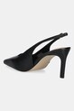 Încălțăminte Tommy Hilfiger stilettos de piele SQUARED TOE HIGH HEEL SLINGBACK FW0FW08636 negru