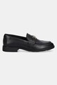 Шкіряні мокасини Tommy Hilfiger TH LOGO LEATHER LOAFER FW0FW08705 чорний AW25