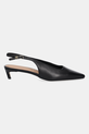 Tommy Hilfiger szpilki skórzane SQUARED TOE KITTEN SLINGBACK FW0FW08711 czarny AW25