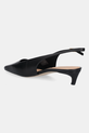 Obuwie Tommy Hilfiger szpilki skórzane SQUARED TOE KITTEN SLINGBACK FW0FW08711 czarny