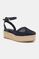 Espadrilky Tommy Hilfiger KNIT MESH ESPADRILLE PLATFORM platforma námořnická modř FW0FW08743