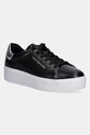 Tommy Hilfiger sneakers din piele ESSENTIAL PLATFORM COURT SNEAKER platformă negru FW0FW08756