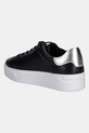 Încălțăminte Tommy Hilfiger sneakers din piele ESSENTIAL PLATFORM COURT SNEAKER FW0FW08756 negru