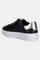 Obuwie Tommy Hilfiger sneakersy skórzane ESSENTIAL PLATFORM COURT SNEAKER FW0FW08756 czarny