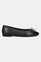Kožené balerínky Tommy Hilfiger TOE CAP LEATHER BALLERINA FW0FW08759 čierna AW25