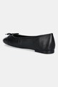 Obuwie Tommy Hilfiger baleriny skórzane TOE CAP LEATHER BALLERINA FW0FW08759 czarny