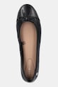 Kožené balerínky Tommy Hilfiger TOE CAP LEATHER BALLERINA čierna FW0FW08759