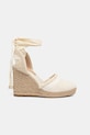 Tommy Hilfiger espadryle FRINGE CANVAS HIGH WEDGE FW0FW08878 beżowy AW25