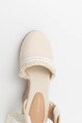 Espadrile Tommy Hilfiger FRINGE CANVAS HIGH WEDGE FW0FW08878 bež