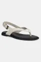 Tommy Hilfiger sandały skórzane COLOR BLOCK THONG FLAT SANDAL płaski beżowy FW0FW08883