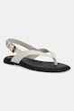 Kožené sandály Tommy Hilfiger COLOR BLOCK THONG FLAT SANDAL přírodní kůže béžová FW0FW08883