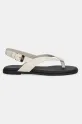 Tommy Hilfiger sandały skórzane COLOR BLOCK THONG FLAT SANDAL FW0FW08883 beżowy AW25