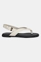 Kožené sandály Tommy Hilfiger COLOR BLOCK THONG FLAT SANDAL FW0FW08883 béžová AW25