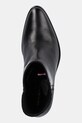 Tommy Hilfiger bőr bokacsizma WESTERN MID HEEL LEATHER CHELSEA fekete FW0FW08890