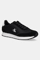 Calvin Klein Jeans sneakersy RUNNER LACEUP MG NYLON MIX skóra zamszowa czarny YW0YW01828