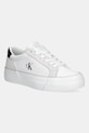 Tenisky Calvin Klein Jeans VULC FLATFORM MG NYLON MIX semišová koža biela YW0YW01896