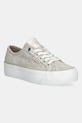 Calvin Klein Jeans sneakers VULC FLATF JACQUARD AOP platform beige YW0YW01965