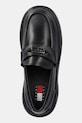 Δερμάτινα μοκασίνια Tommy Jeans TJW CHUNKY HEEL LOAFER μαύρο EN0EN02789