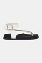 Tommy Jeans sandale de piele TJW ANKLE STRAP SANDAL EN0EN02873 bej AW25