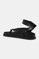 Încălțăminte Tommy Jeans sandale de piele TJW ANKLE STRAP SANDAL EN0EN02873 negru