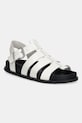 Kožené sandále Tommy Jeans TJW FISHERMAN PATENT SANDAL usňová koža biela EN0EN02874