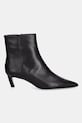 Calvin Klein botki skórzane ESS KITTEN HEEL ANKLE BOOT HW0HW02586 brązowy AW25
