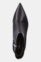 Calvin Klein botki skórzane ESS KITTEN HEEL ANKLE BOOT brązowy HW0HW02586