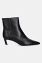 Kožené kotníkové boty Calvin Klein ESS KITTEN HEEL ANKLE BOOT HW0HW02586 černá AW25