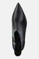 Kožené kotníkové boty Calvin Klein ESS KITTEN HEEL ANKLE BOOT černá HW0HW02586