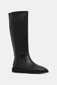 Kožené čižmy Calvin Klein FORMAL UTK BOOT LTH usňová koža hnedá HW0HW02599
