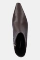 Kožne gležnjače Calvin Klein SET BACK KITTEN HEEL ANKLE BOOT smeđa HW0HW02811