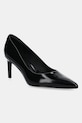 Calvin Klein szpilki skórzane ESS STILETTO 70 SHINY LTH 5-8 cm czarny HW0HW02828