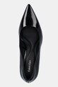 Kožené lodičky Calvin Klein ESS STILETTO 70 SHINY LTH černá HW0HW02828