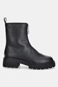 Calvin Klein botki skórzane CHUNKY FRONT ZIP BOOT YW0YW01907 czarny AW25