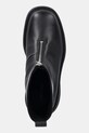 Calvin Klein botki skórzane CHUNKY FRONT ZIP BOOT czarny YW0YW01907