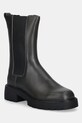 Δερμάτινες μπότες τσέλσι Calvin Klein CHUNKY HIGH CHELSEA υφασμάτινο πράσινο YW0YW01909