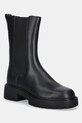 Δερμάτινες μπότες τσέλσι Calvin Klein CHUNKY HIGH CHELSEA υφασμάτινο μαύρο YW0YW01909