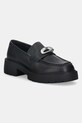 Calvin Klein mokasyny skórzane CHUNKY LOAFER LTH HW platforma czarny YW0YW01912