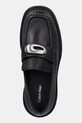 Calvin Klein mokasyny skórzane CHUNKY LOAFER LTH HW czarny YW0YW01912