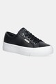 Αθλητικά Calvin Klein VULC FLATF LACE UP LTH CK απομίμηση λείου δέρματος μαύρο YW0YW01932