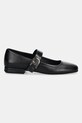 Furla bőr balerina cipő Chic Ballerina YJ70HIC.X30000.O6000 fekete AW25