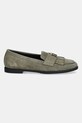 Furla mokasyny zamszowe Chic Loafer YJ74HIC.Y61000.2810S zielony AW25