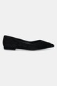Велурени балеринки BOSS Gracey 50548585.001 черен AW25