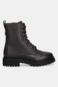 Кожаные полусапоги Tommy Hilfiger TH PLAQUE PEBBLE LACE BOOT FW0FW08767 коричневый NC25